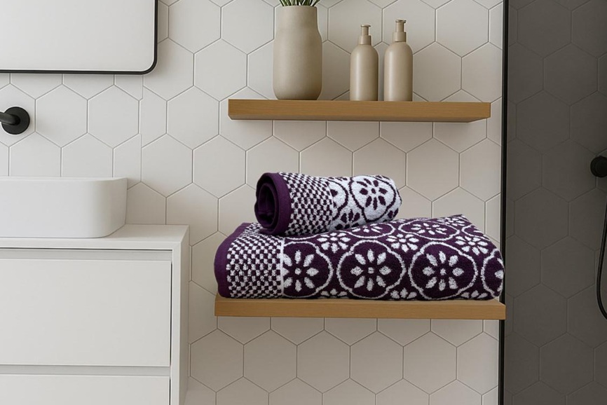 מגבות ג'קארד הרמוני סגול