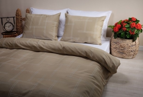 מצעים דגם וינדזור בז 100% כותנה סאטן