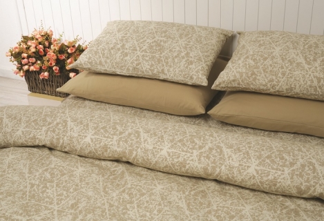 סט מצעים XL זוגי 100% כותנה דגם מארבל בז 