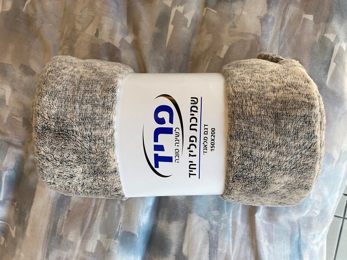 שמיכת פליז  מלאנז'  L.GREY