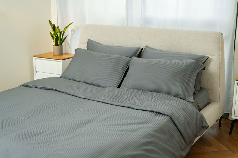  סט  מצעים XL זוגי  סאטן  500 אפור מלכותי 