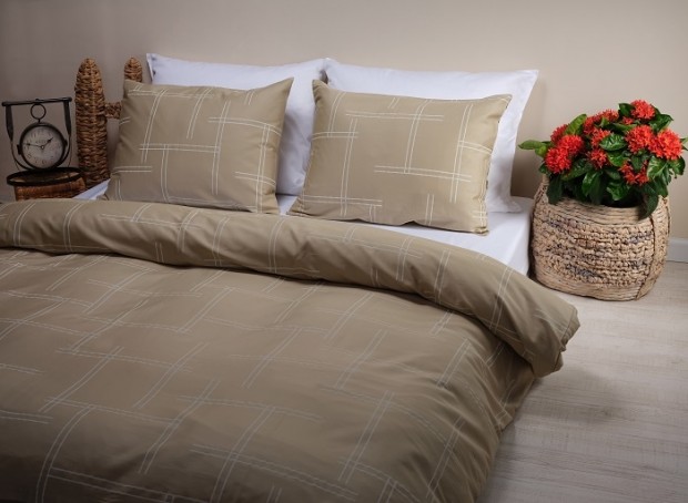 מצעים דגם וינדזור בז 100% כותנה סאטן